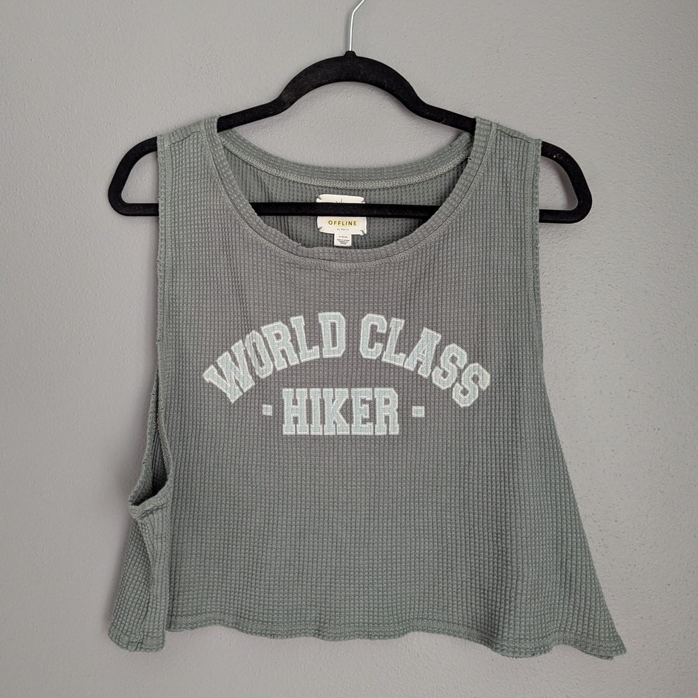 Aerie offline sleeveless tank waffle knit size XL 22 bus 19 length